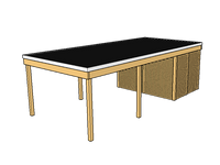 Modernes Einzelcarport KLARE LINIE mit Abstellraum - FREESE Holz 
