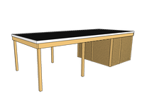 Modernes Einzelcarport KLARE LINIE mit Abstellraum - FREESE Holz 