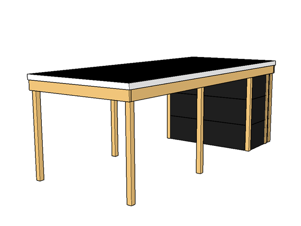 Modernes Einzelcarport KLARE LINIE mit Abstellraum - FREESE Holz 
