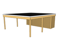 Modernes Doppelcarport KLARE LINIE mit Abstellraum - FREESE Holz 