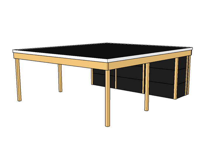 Modernes Doppelcarport KLARE LINIE mit Abstellraum - FREESE Holz 