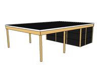Modernes Doppelcarport KLARE LINIE mit Abstellraum - FREESE Holz 