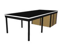 Modernes Einzelcarport KLARE LINIE mit Abstellraum - FREESE Holz 