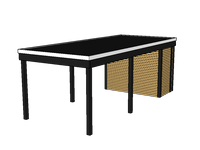 Modernes Einzelcarport KLARE LINIE mit Abstellraum - FREESE Holz 