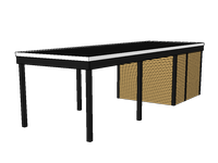 Modernes Einzelcarport KLARE LINIE mit Abstellraum - FREESE Holz 