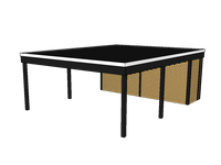 Modernes Doppelcarport KLARE LINIE mit Abstellraum - FREESE Holz 