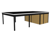 Modernes Doppelcarport KLARE LINIE mit Abstellraum - FREESE Holz 
