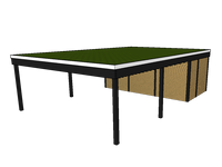 Modernes Gründach-Carport KLARE LINIE mit Abstellraum (Doppelcarport) - FREESE Holz 
