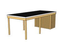 Modernes Einzelcarport KLARE LINIE mit Abstellraum - FREESE Holz 