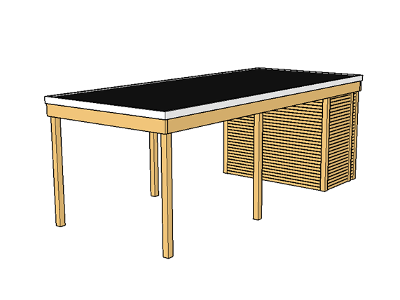 Modernes Einzelcarport KLARE LINIE mit Abstellraum - FREESE Holz 