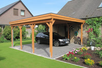 Doppelcarport CLASSIC mit Holzblende - FREESE Holz 
