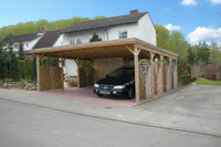 Doppelcarport CLASSIC mit Holzblende - FREESE Holz 