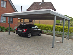 Modernes Doppelcarport KLARE LINIE ohne Abstellraum