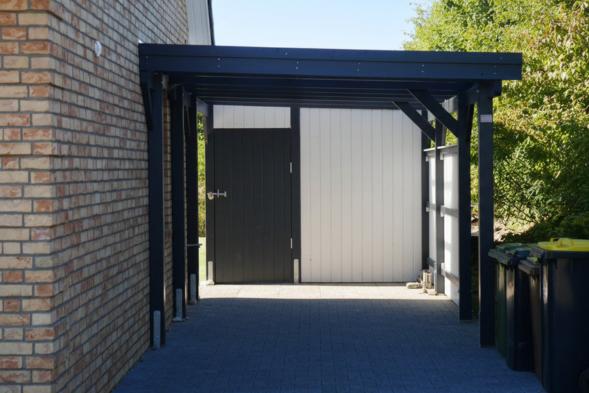 Einzel-Carport CLASSIC mit Holzblende - FREESE Holz 