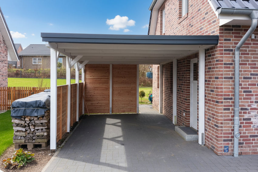 Einzel-Carport CLASSIC mit Holzblende - FREESE Holz 