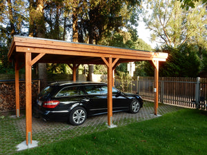 Einzel-Carport CLASSIC mit Holzblende - FREESE Holz 