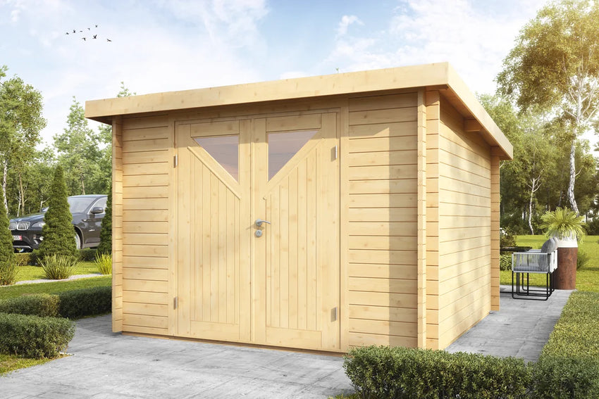 Holz-Gartenhaus Pia von WOLFF FINNHAUS in 5 Türvarianten - FREESE Holz 