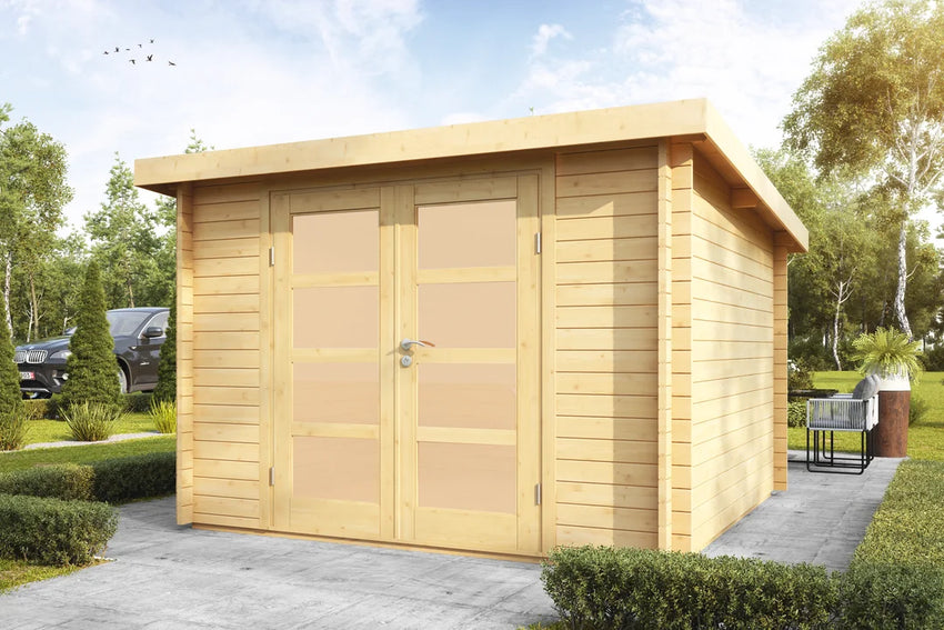 Holz-Gartenhaus Pia von WOLFF FINNHAUS in 5 Türvarianten - FREESE Holz 