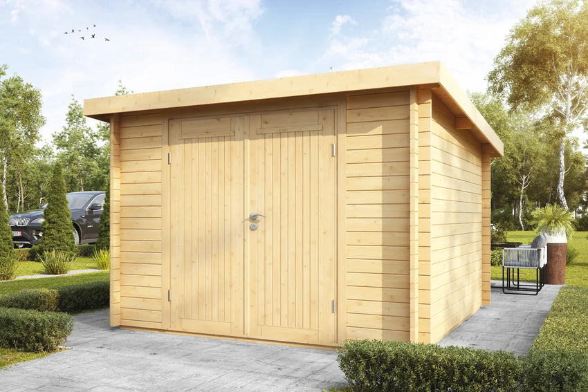 Holz-Gartenhaus Pia von WOLFF FINNHAUS in 5 Türvarianten - FREESE Holz 