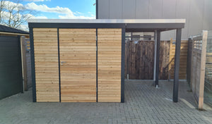 Vordach für Gartenhaus KLARE LINIE - FREESE Holz 