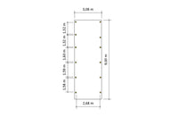 Gründach-Carport CLASSIC Holzblende mit Abstellraum (Verkleidung: Klassisches Duoprofil) - FREESE Holz 