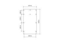 Gründach-Carport CLASSIC Holzblende mit Abstellraum (Verkleidung: Klassisches Duoprofil) - FREESE Holz 