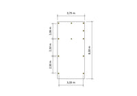 Gründach-Carport CLASSIC Holzblende mit Abstellraum (Verkleidung: Klassisches Duoprofil) - FREESE Holz 