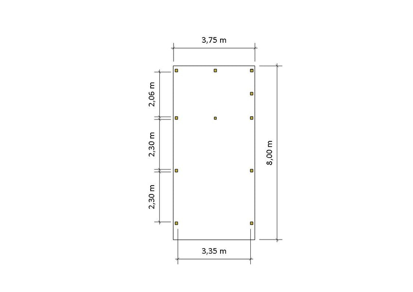 Gründach-Carport CLASSIC Holzblende mit Abstellraum (Verkleidung: Klassisches Duoprofil) - FREESE Holz 