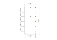 Gründach-Carport CLASSIC Holzblende mit Abstellraum (Verkleidung: Klassisches Duoprofil) - FREESE Holz 