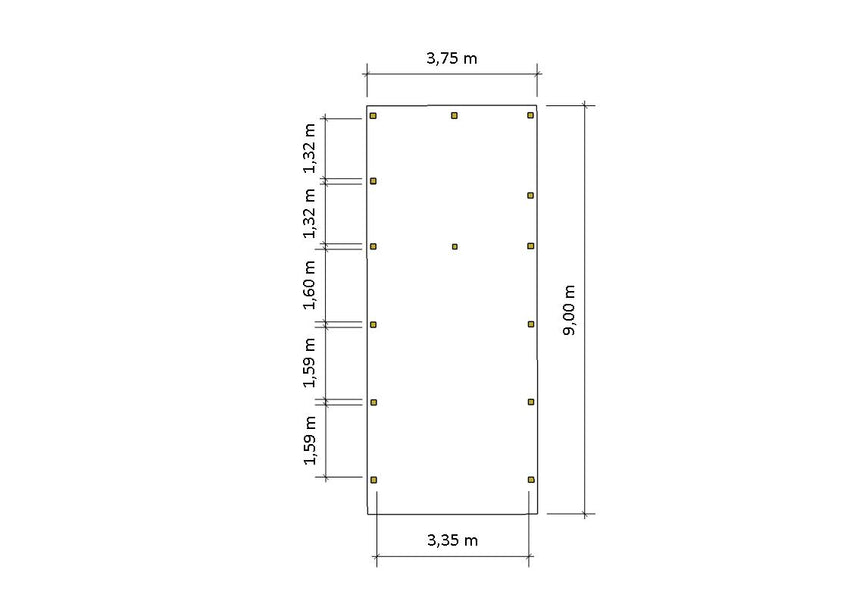 Gründach-Carport CLASSIC Holzblende mit Abstellraum (Verkleidung: Klassisches Duoprofil) - FREESE Holz 