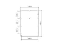 Gründach-Carport CLASSIC Holzblende mit Abstellraum (Verkleidung: Klassisches Duoprofil) - FREESE Holz 