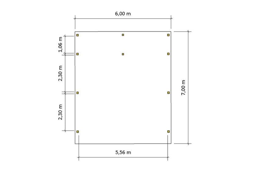Gründach-Carport CLASSIC Holzblende mit Abstellraum (Verkleidung: Klassisches Duoprofil) - FREESE Holz 