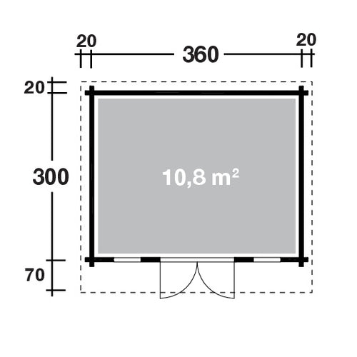 Holz-Gartenhaus Melody 3630 von WOLFF FINNHAUS - FREESE Holz 