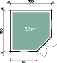 Holz-Gartenhaus Morla 3030 von WOLFF FINNHAUS - FREESE Holz 
