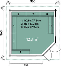 Holz-Gartenhaus Morla 3636 von WOLFF FINNHAUS - FREESE Holz 