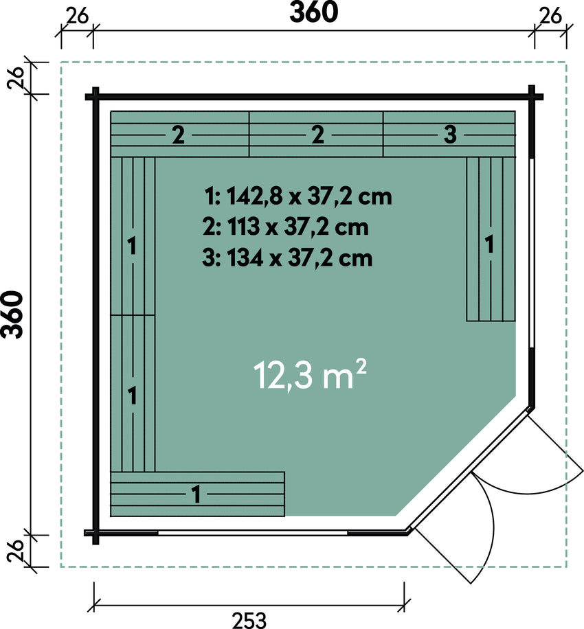 Holz-Gartenhaus Morla 3636 von WOLFF FINNHAUS - FREESE Holz 