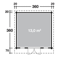 Holz-Gartenhaus Melody XL 3636 von WOLFF FINNHAUS - FREESE Holz 