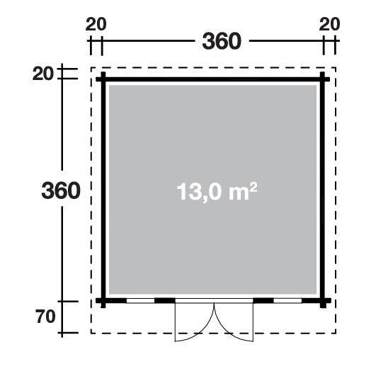 Holz-Gartenhaus Melody XL 3636 von WOLFF FINNHAUS - FREESE Holz 