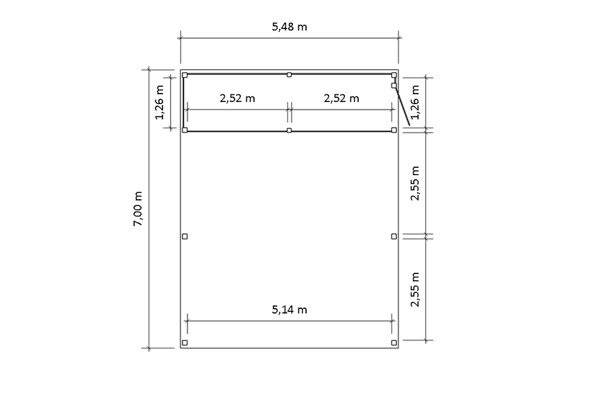 Modernes Gründach-Carport KLARE LINIE mit Abstellraum (Doppelcarport) - FREESE Holz 