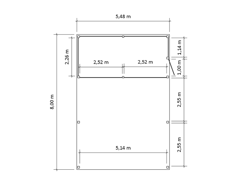 Modernes Gründach-Carport KLARE LINIE mit Abstellraum (Doppelcarport) - FREESE Holz 