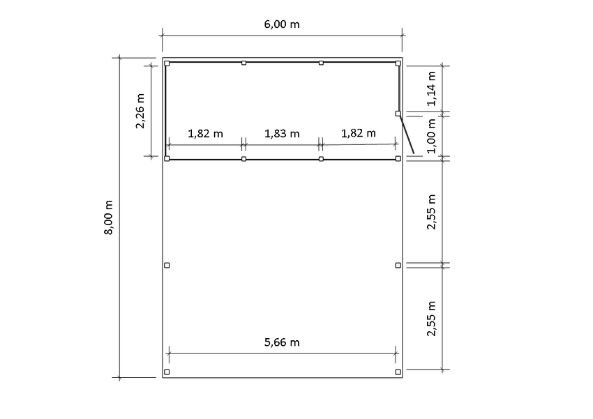 Modernes Gründach-Carport KLARE LINIE mit Abstellraum (Doppelcarport) - FREESE Holz 