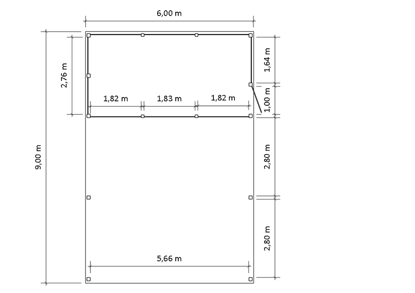 Modernes Gründach-Carport KLARE LINIE mit Abstellraum (Doppelcarport) - FREESE Holz 