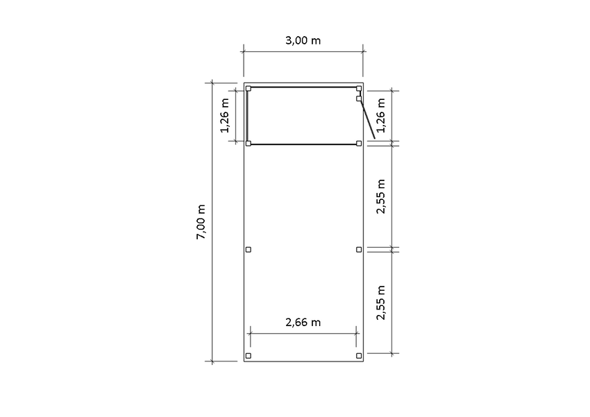 Modernes Einzelcarport KLARE LINIE mit Abstellraum - FREESE Holz 