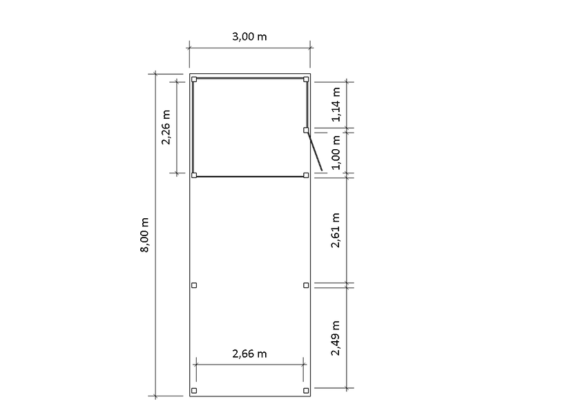 Modernes Einzelcarport KLARE LINIE mit Abstellraum - FREESE Holz 