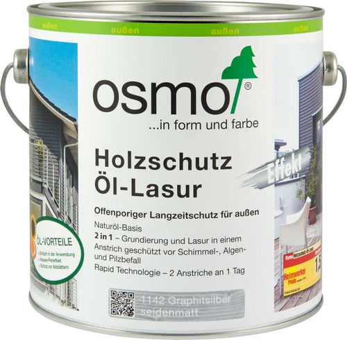 OSMO Holzschutz-Öl-Lasur Effekt in silber-metallic - FREESE Holz 
