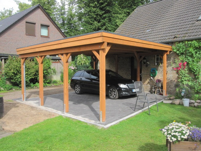 Doppelcarport CLASSIC mit Holzblende - FREESE Holz 