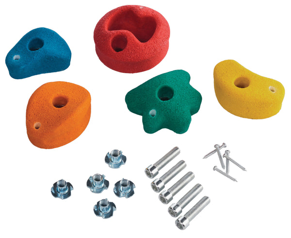 Bunte Klettersteine (5er Set) für Spieltürme
