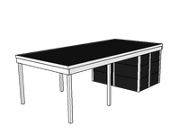 Modernes Einzelcarport KLARE LINIE mit Abstellraum - FREESE Holz 