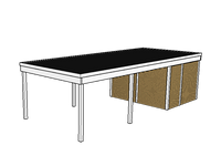 Modernes Einzelcarport KLARE LINIE mit Abstellraum - FREESE Holz 