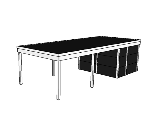 Modernes Einzelcarport KLARE LINIE mit Abstellraum - FREESE Holz 